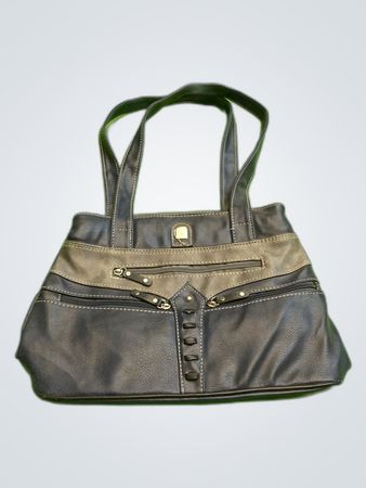 Charm & Shape Black Leather Tote Bag