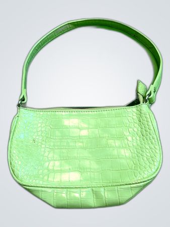 Sherpani Green Croc-Embossed Small Handbag