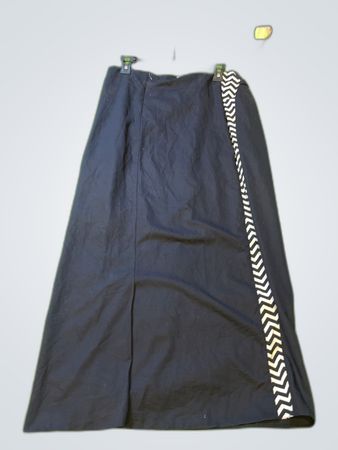 Navy Blue Skirt with White Chevron Stripe