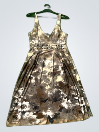 Floral Print Sleeveless V-Neck Dress