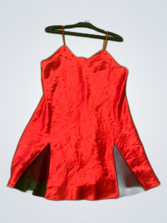 Victoria's Secret Red Satin Slip Dress