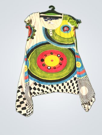 Desigual Printed Short Sleeve Mini Dress