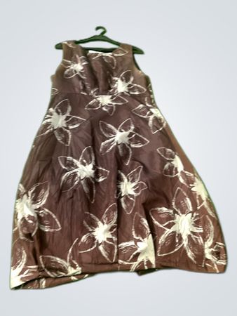 Brown Floral Dress