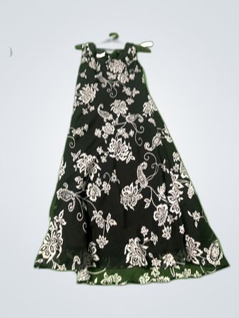 Studio I Petite Printed Black Midi Dress