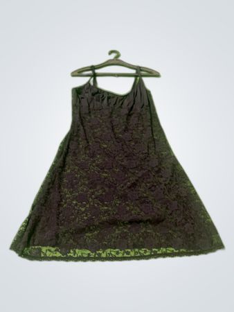 Port Louis Black Lace Slip Dress