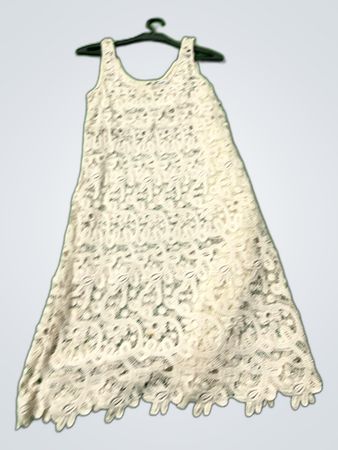 Unbranded White Lace Midi Dress