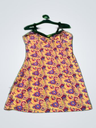 Floral Print V-Neck Mini Dress