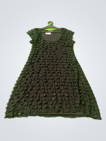 Clock House Black Ruffled Party Dress