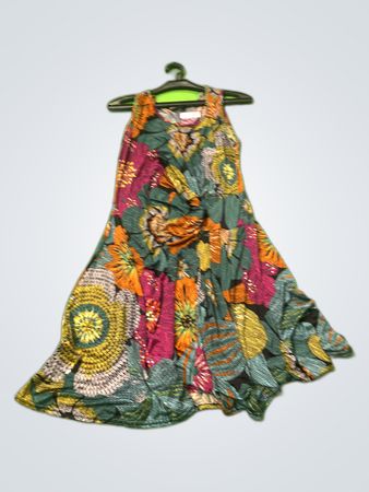 Esperanze Paris Floral Wrap Midi Dress