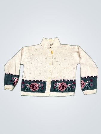 Knitted Floral Sweater