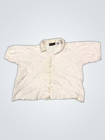 Lane Bryant Embroidered Short Sleeve Blouse