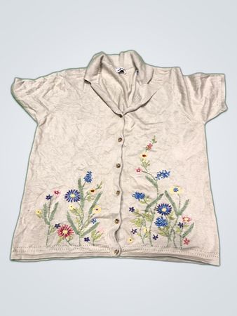 AMART Floral Embroidered Polo Shirt
