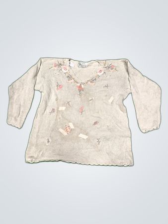 Collector's Embroidered Cotton Sweater