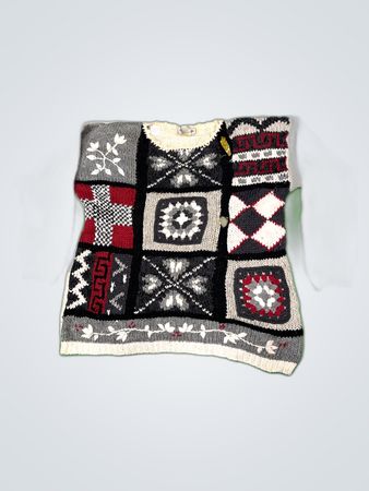 Spice of Life Patchwork Knit Cardigan