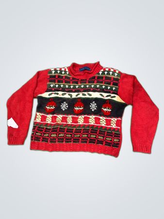 Karen Scott Red Christmas Sweater