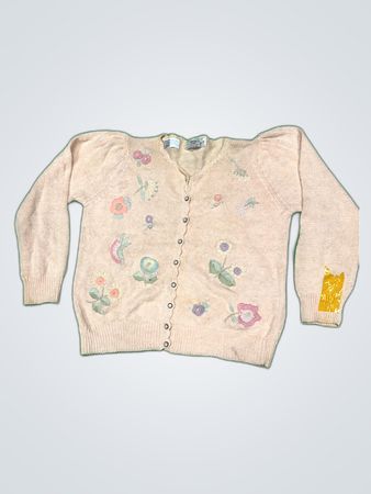 Sarit Floral Embroidered Knit Cardigan