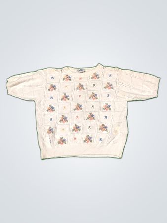 Alfred Dunner Embroidered Knit Sweater
