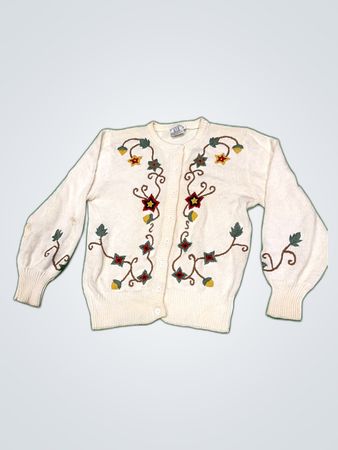 Madelbine Embroidered Knit Cardigan