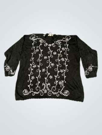 Black Embroidered Sweater