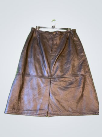 Brown Leather Skirt