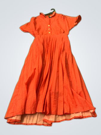 Red Pleated Maxi Dress
