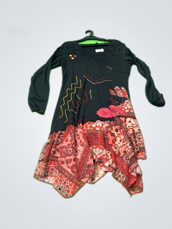 Rainbow Printed Long Sleeve Dress