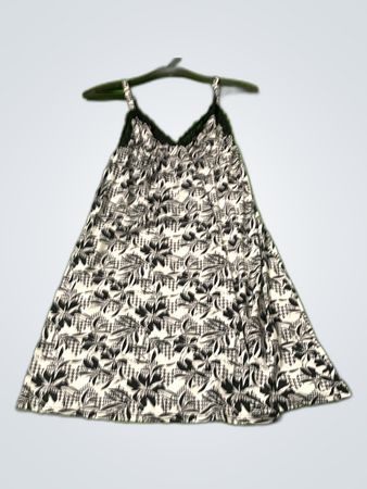 Zara Black and White Floral Lace Slip Dress