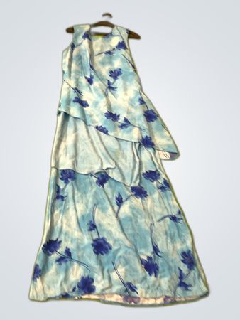 Vera Moda Blue Floral Tiered Maxi Dress