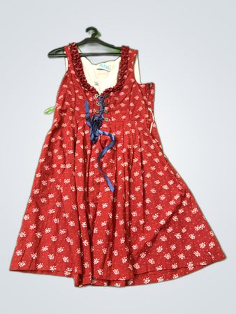 LIFOSOS Red Floral Sleeveless Mini Dress