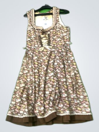 Bayerisches Floral Lace-Up Peasant Dress