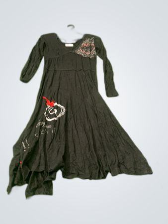 Black Printed Maxi Dress