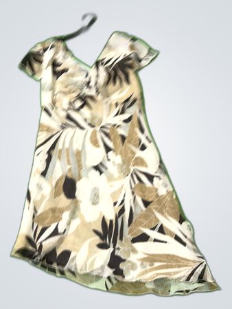 Printed V-Neck Mini Dress