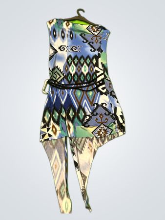 Geometric Print Halter Top