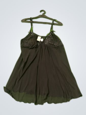 Black Chemise with Lace Details