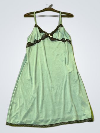 Victoria's Secret Light Blue Lace Trim Slip Dress