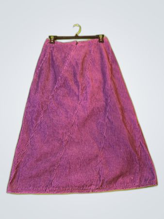 RED Valentino Purple Corduroy Midi Skirt