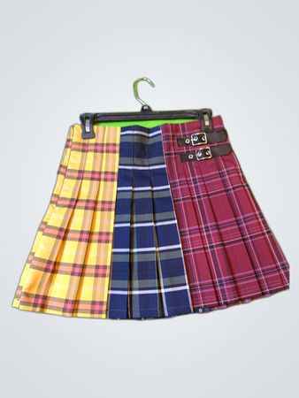 H&M Patchwork Plaid Mini Skirt
