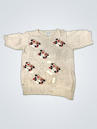 Alfred Dunner Floral Knit Sweater