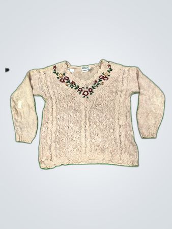 Gobbie Greens Knitted Floral Sweater