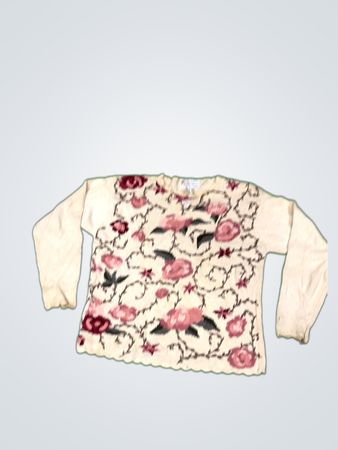 Milano Design Group Floral Knit Cardigan