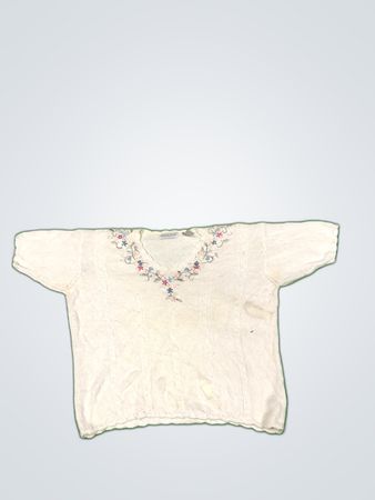 Carolyn Taylor Embroidered Knit Blouse