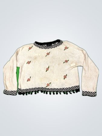 Carole Little Embroidered Knit Sweater