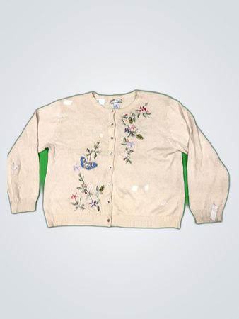 Harve Benard Embroidered Cardigan Sweater