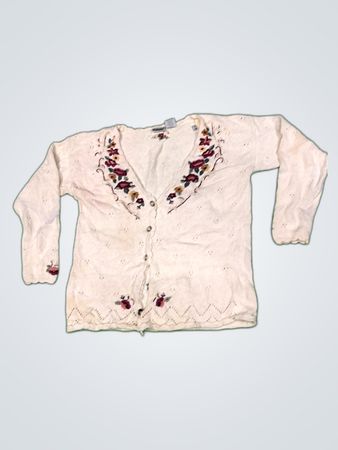 Capacity Embroidered Knit Cardigan