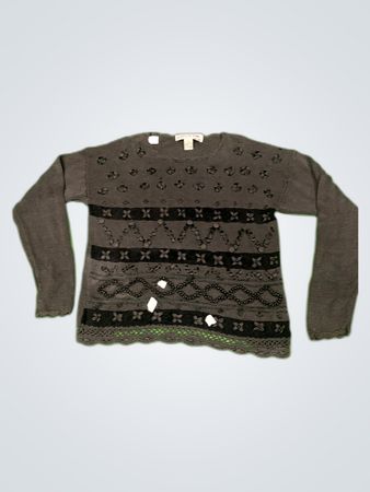 Crystal-Kobe Gray Knit Sweater