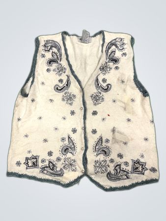 Koret Petites White Knit Vest