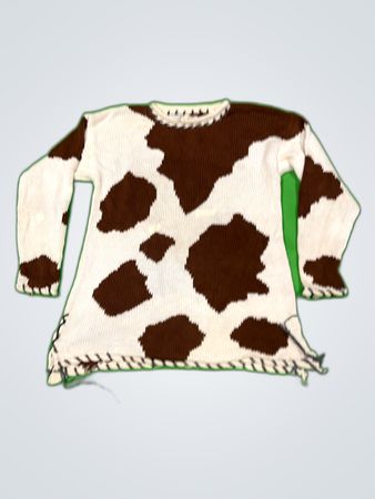 Karuba Cow Print Knit Sweater