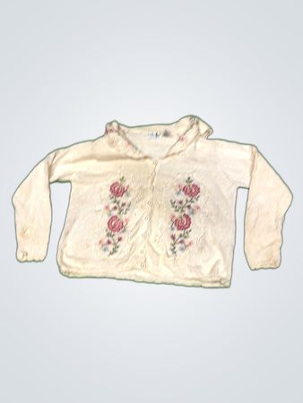 Long Sleeve Floral Embroidered Sweater