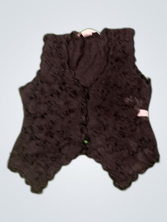 Crystal Kobe Black Lace Waistcoat