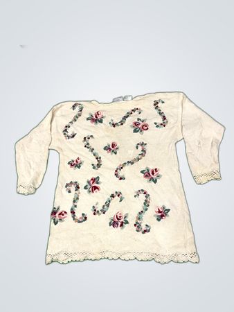 Kathy Lee Plus Floral Embroidered Sweater